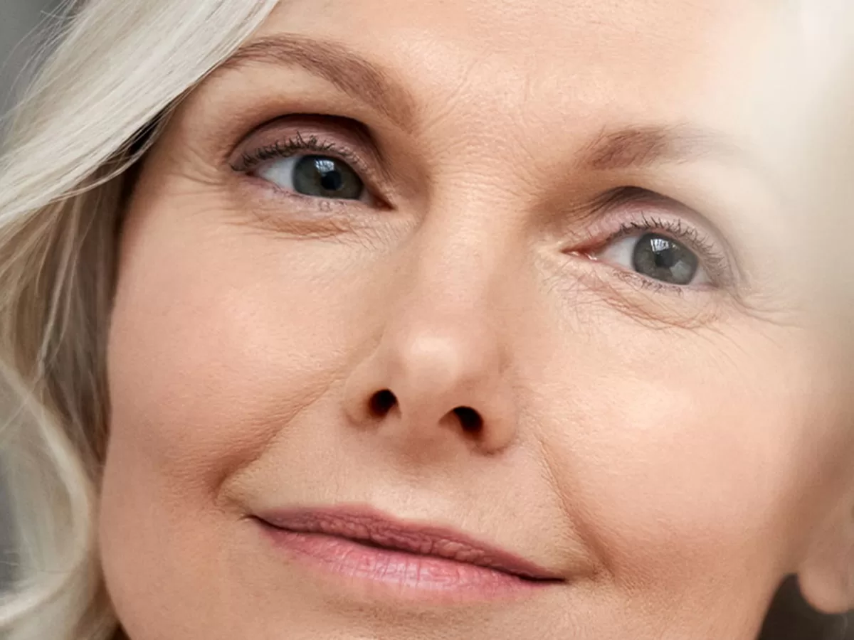 female model smiling