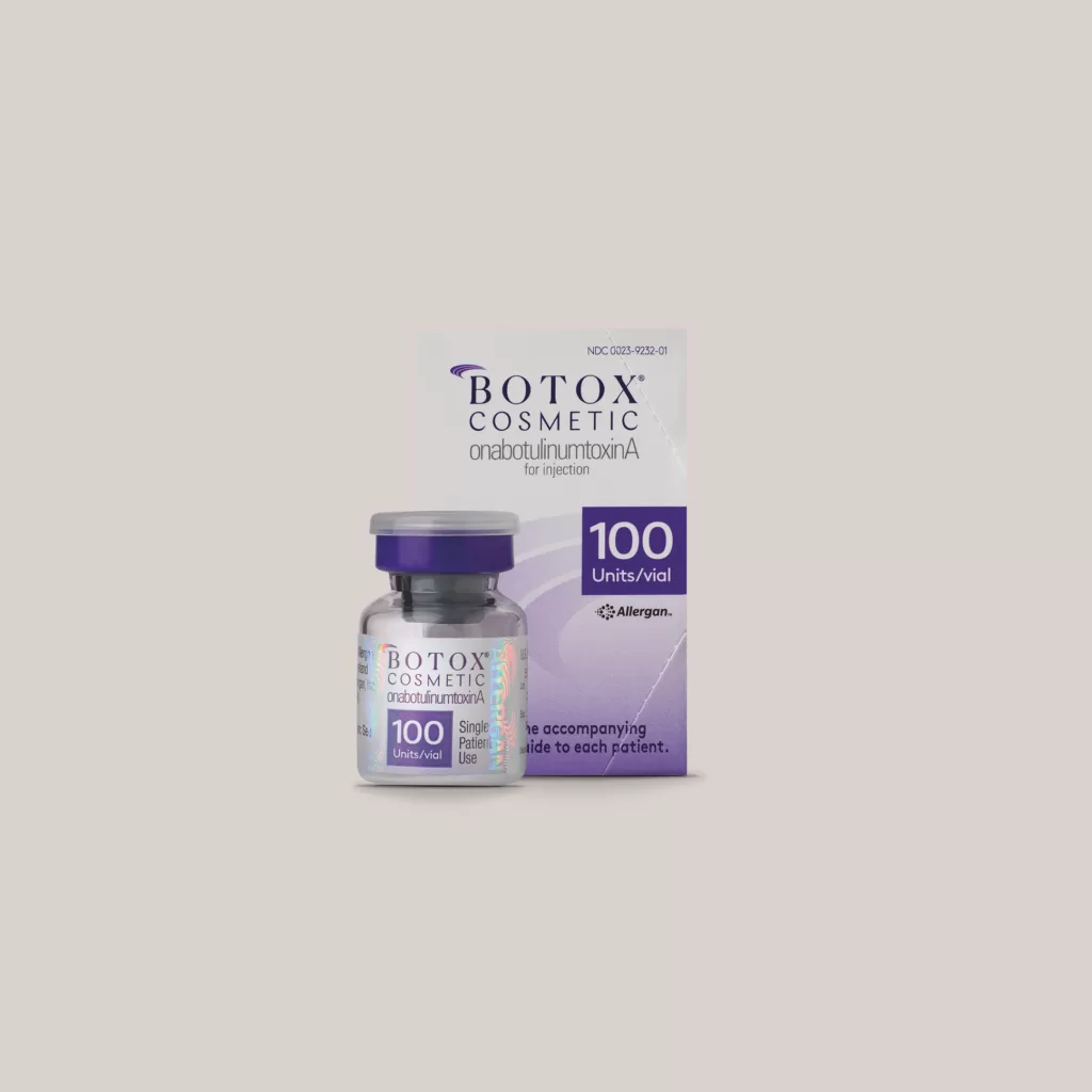 BOTOX Cosmetic packaging and vial