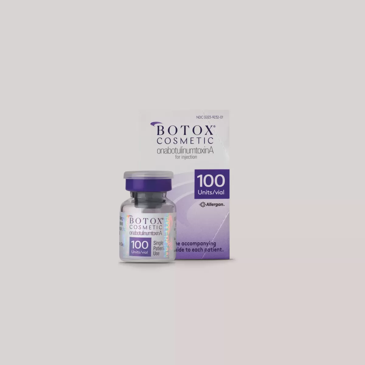 BOTOX Cosmetic packaging and vial