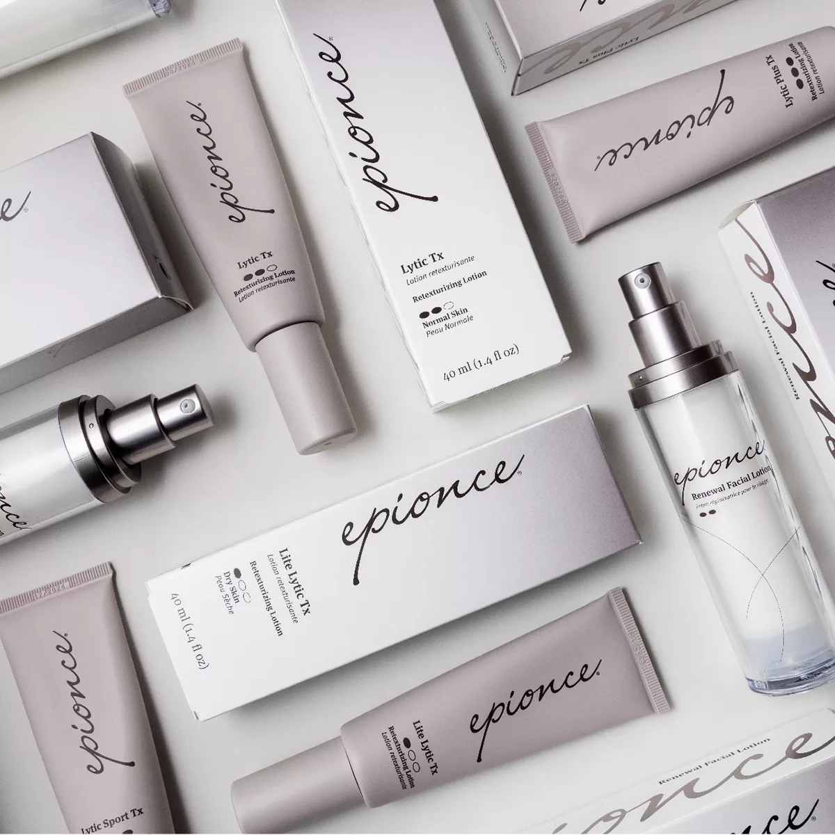 botanical-based retinoid alternative: epionce renewal facial lotion and Lytic Tx