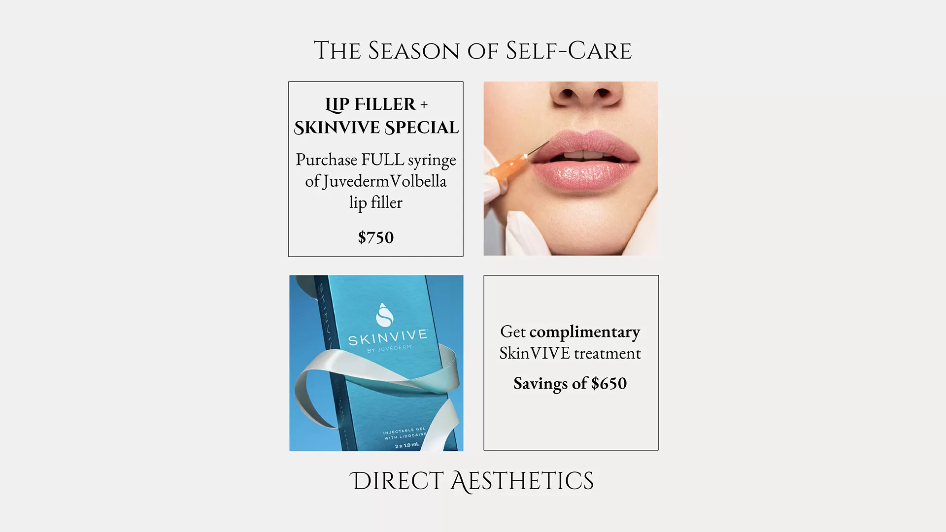 lip filler + skinvive special